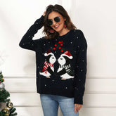 Lesmart Women's Penguin Lover Christmas Sweater